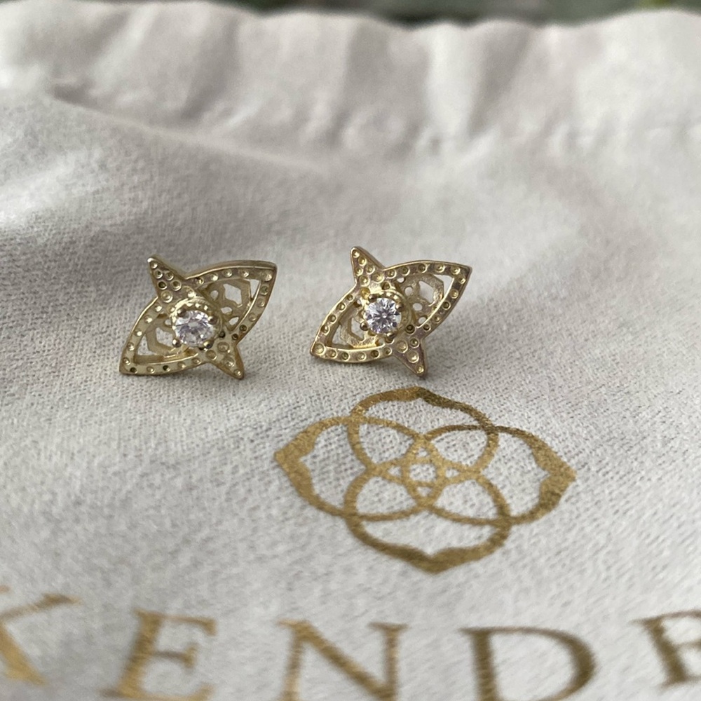 RETIRED Kendra Scott Gold Crosby Studs